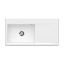 Villeroy & Boch Einbauspüle Subway Style 60 Flat (flächenbündig einbaubar) Becken links Handbedienung Classicline RW Stone White