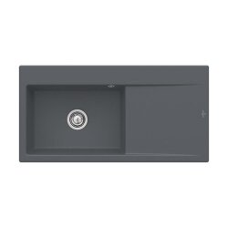 Villeroy & Boch Einbauspüle Subway Style 60 Flat (flächenbündig einbaubar) Becken links Excenterbedienung Classicline i4 Graphite