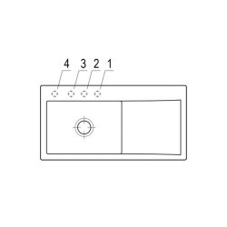 Villeroy & Boch Einbauspüle Subway Style 60 Flat (flächenbündig einbaubar) Becken links Excenterbedienung Classicline i4 Graphite