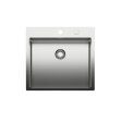 Naber Einbaubecken-Set Corno Piu PR4 Edelstahl mit Küchenarmatur Fuoco 1 Chrom Hochdruck
