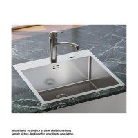 Naber Einbaubecken-Set Corno Piu PR4 Edelstahl mit Küchenarmatur Fuoco 1 Chrom Hochdruck