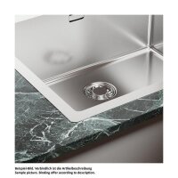 Naber Einbaubecken-Set Corno Piu PR4 Edelstahl mit Küchenarmatur Fuoco 1 Chrom Hochdruck