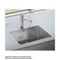Naber Einbaubecken-Set Corno Piu PFU2 Edelstahl mit Küchenarmatur Mio 3 Chrom Hochdruck