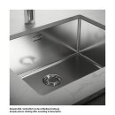 Naber Einbaubecken-Set Corno Piu PFU4 Edelstahl mit Küchenarmatur Mio 3 Chrom Hochdruck