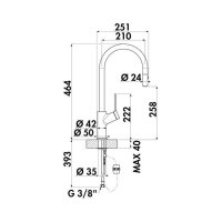 Naber LINEA Küchenarmatur Mio 2 mit ausziehbarem Auslauf