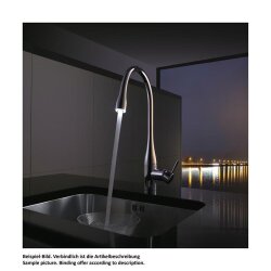 KWC Küchenarmatur Eve 1 mit ausziehbarem Auslauf und LED-Beleuchtung