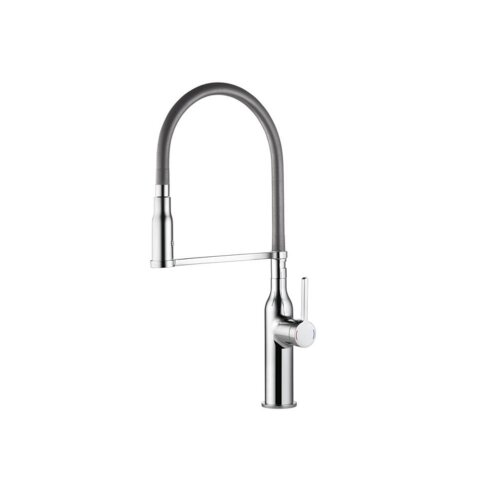 KWC Küchenarmatur Sin Highflex mit federgeführter Schlauchbrause chrom Hochdruck