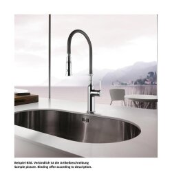 KWC Küchenarmatur Sin Highflex mit federgeführter Schlauchbrause chrom Hochdruck