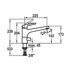 KWC Küchenarmatur Suno 7 chrom mit Geräteabsperrventil