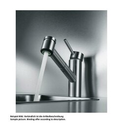 KWC Küchenarmatur Inox 2 mit herausziehbarer Schlauchbrause Edelstahl Hochdruck