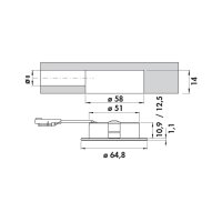 Naber Anelli Farbwechsel LED, Einbauleuchte, schwarz matt