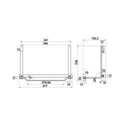 Naber Cast Papierrollenhalter, Relingsystem, anthrazit