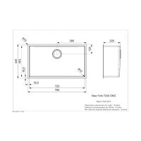 Reginox Clean & Care Einbaubecken New York 72x40 KG-CC