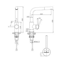 Reginox Einhandmischer Palm Edelstahl