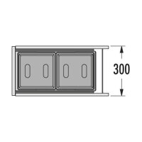 Hailo Abfallsammler 3669001 Tandem 15/15 dunkelgrau