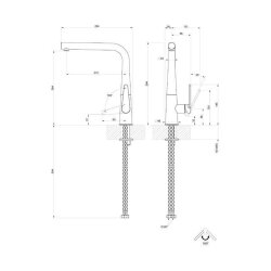Systemceram Küchenarmatur TONO Edelstahlfinish