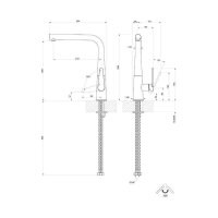 Systemceram Küchenarmatur TONO Edelstahlfinish