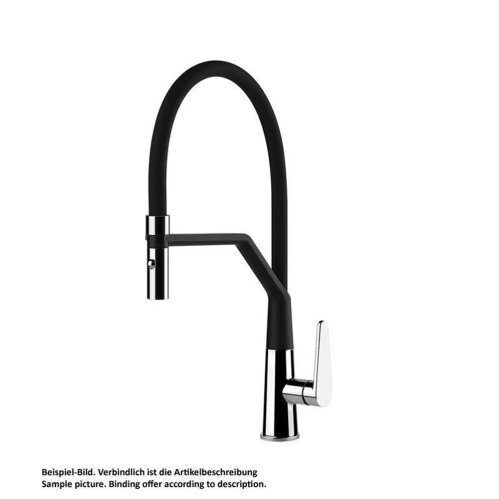 Systemceram Küchenarmatur TONO PRO mit Flexauslauf Edelstahlfinish