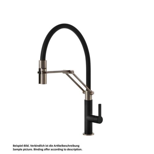 Systemceram Küchenarmatur OFFEO PRO mit Flexauslauf Edelstahlfinish