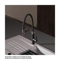 Systemceram Küchenarmatur OFFEO PRO mit Flexauslauf Edelstahlfinish