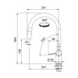 Franke Küchenarmatur Active J mit Zugauslauf / 2 Strahlarten