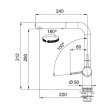 Franke Küchenarmatur Active L mit Auszugsbrause umstellbar Bi-Colour chrom/onyx