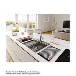 Franke Einbauspüle Mythos MYX 211 A Edelstahl, Becken rechts