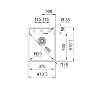 Franke Einbaubecken Maris MRG 610-37 A Fragranit Steingrau Handbetätigung