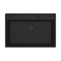 Franke Einbaubecken Maris MRG 610-72 A Fragranit Black Matt - Black Collection Excenterbetätigung