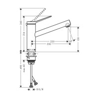 hansgrohe Küchenarmatur Zesis M33 150 Festauslauf Chrom