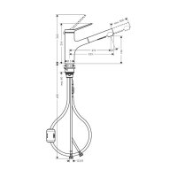hansgrohe Küchenarmatur Zesis M33 150 Ausziehbrause Chrom
