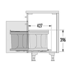 Hailo Abfallsammler 3636001 Solo 20 automatic