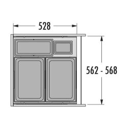 Hailo Abfallsammler 3619771 Cargo 600 38/38/12/D/2,5