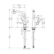 hansgrohe Küchenarmatur 320 Metris M71 | ausziehbarer Auslauf | Vor-Fenster-Armatur | Chrom