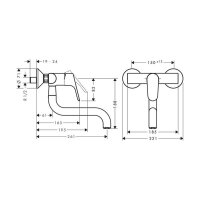 hansgrohe Wandarmatur Focus M41 | Chrom