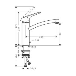 hansgrohe Küchenarmatur 160 Logis M31 | Chrom