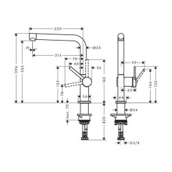 hansgrohe Küchenarmatur 270 Talis M54 | Edelstahl Finish