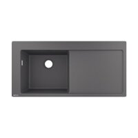 hansgrohe Einbauspüle S51 S5110-F450, Becken links, Steingrau