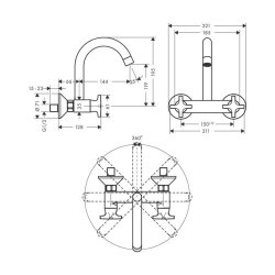 hansgrohe Wandarmatur Logis M32 | Highspout |...