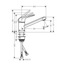 hansgrohe Küchenarmatur 100 Focus M42 | CoolStart | EcoSmart 12 l/min | Chrom