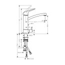 hansgrohe Küchenarmatur 220 Logis M31 | mit Geräteabsperrventil | Chrom