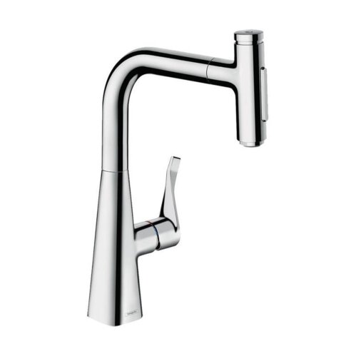 hansgrohe Küchenarmatur 240 Metris Select M71 | ausziehbarer Schlauch mit Brausefunktion | Chrom