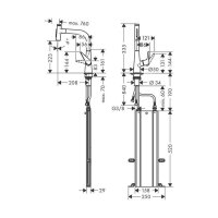 hansgrohe Küchenarmatur 220 Talis Select M51 | ausziehbarer Schlauch mit Brausefunktion | mit Schlauchbox (sBox) | Chrom