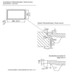 Schock Einbauspüle Cristadur Mono D-100 L FB flächenbündig einbaubar Puro PUR