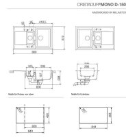 Schock Einbauspüle Cristadur Mono D-150 A Green Line Day DAY Exzenterbedienung