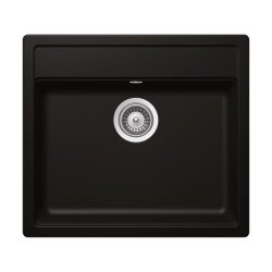 Schock Einbaubecken Cristadur Mono N-100 A Green Line Night NGT Exzenterbedienung