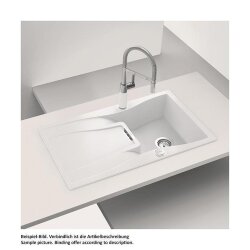 Schock Unterbauspüle Cristadur Waterfall D-100 U Polaris POL Exzenterbedienung