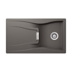 Schock Unterbauspüle Cristadur Waterfall D-100 U Silverstone SIL Exzenterbedienung