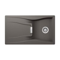 Schock Unterbauspüle Cristadur Waterfall D-100 U Silverstone SIL Exzenterbedienung