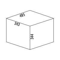 Naber Clap 2/450-3, Abfallsammler, anthrazit, zum Einbau in Unterschrank mit Drehtür